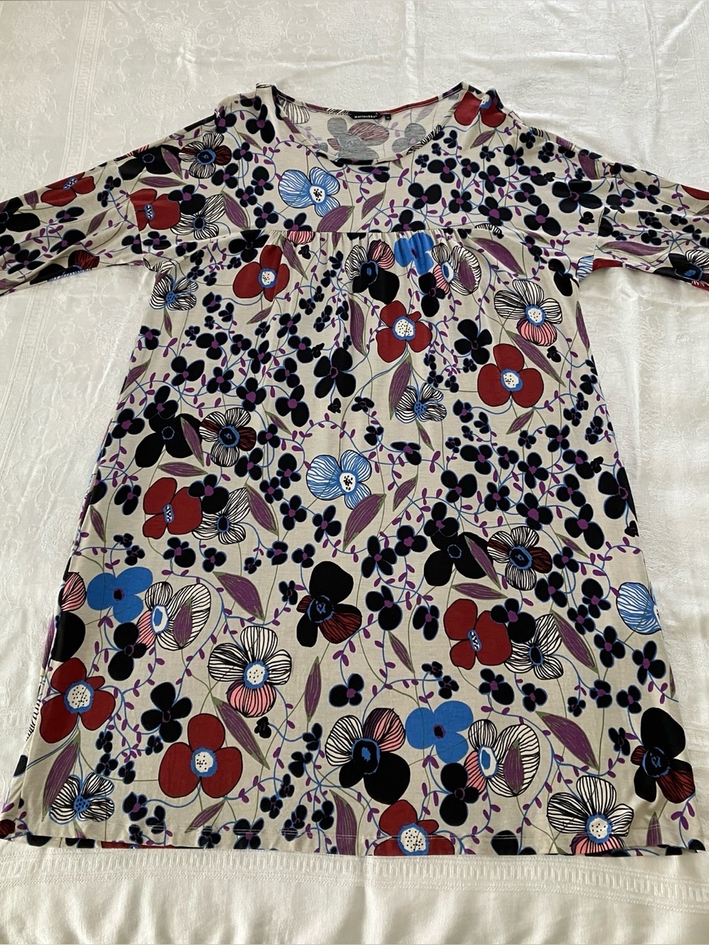 Marimekko Multicolor Floral Pattern Knit Tunic/ Dress - XL